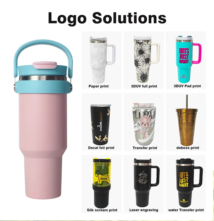DT4019-40oz leakproof vacuum tumbler with top handle