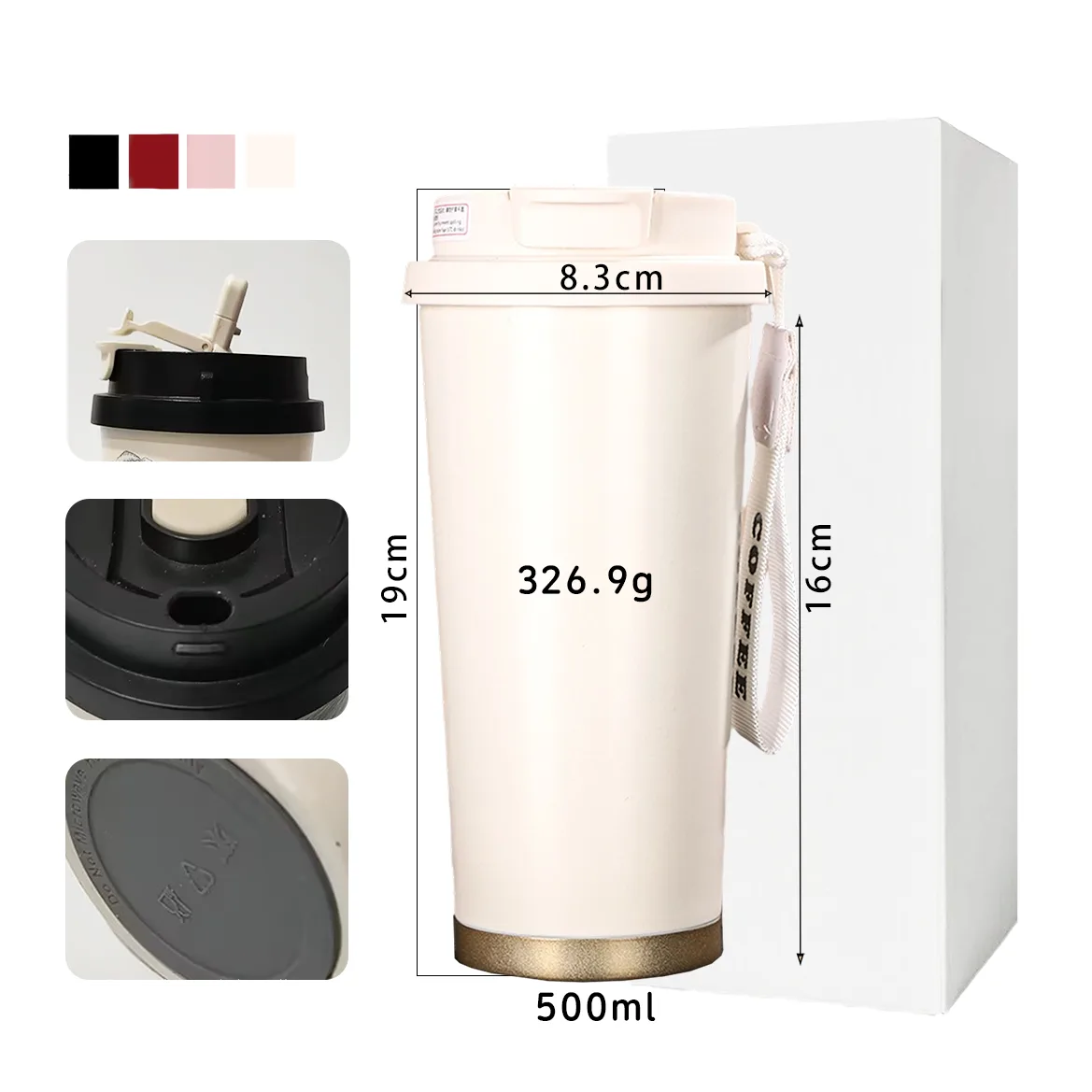 DT5008-500ml Double-drinking handle cup