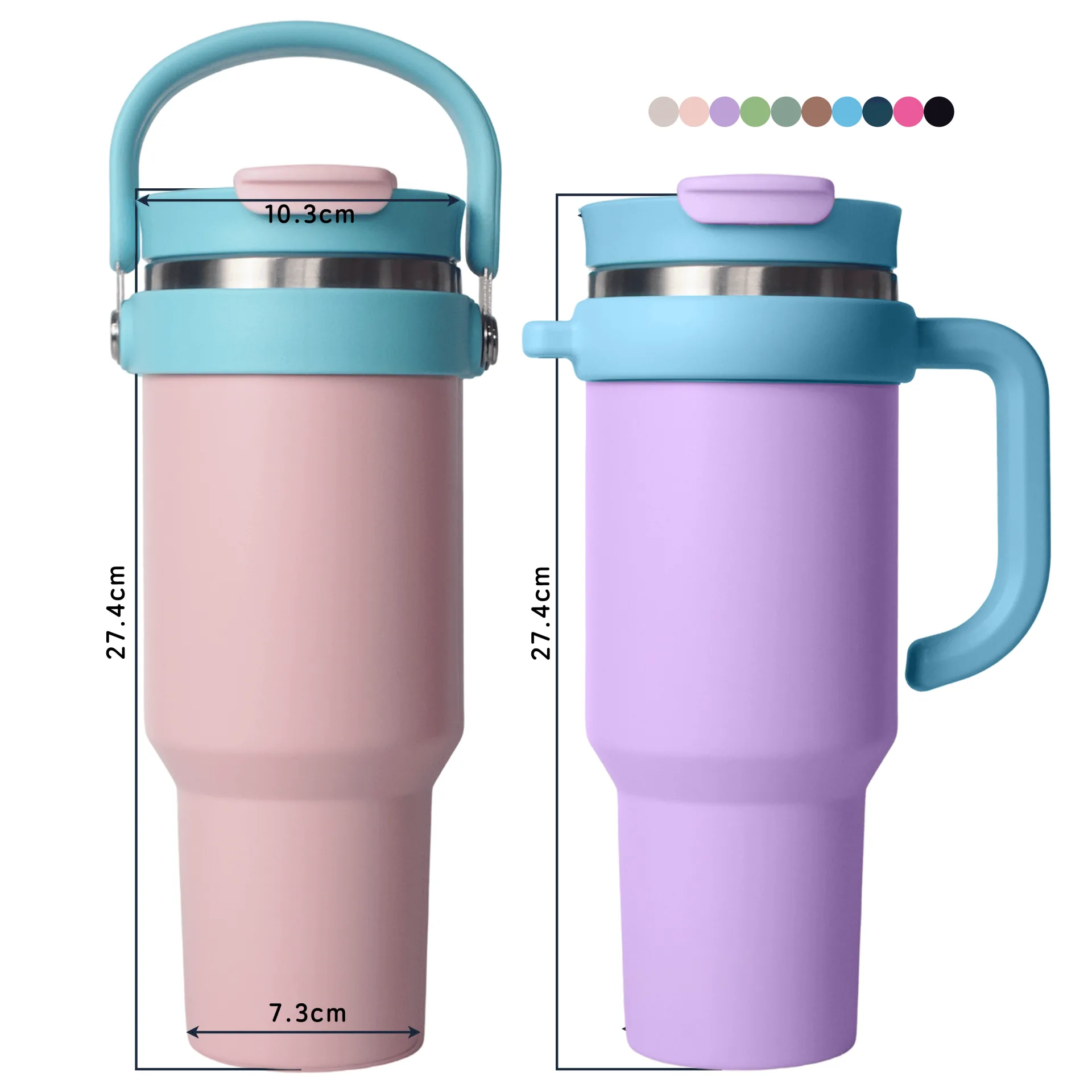 DT4019-40oz leakproof vacuum tumbler with top handle