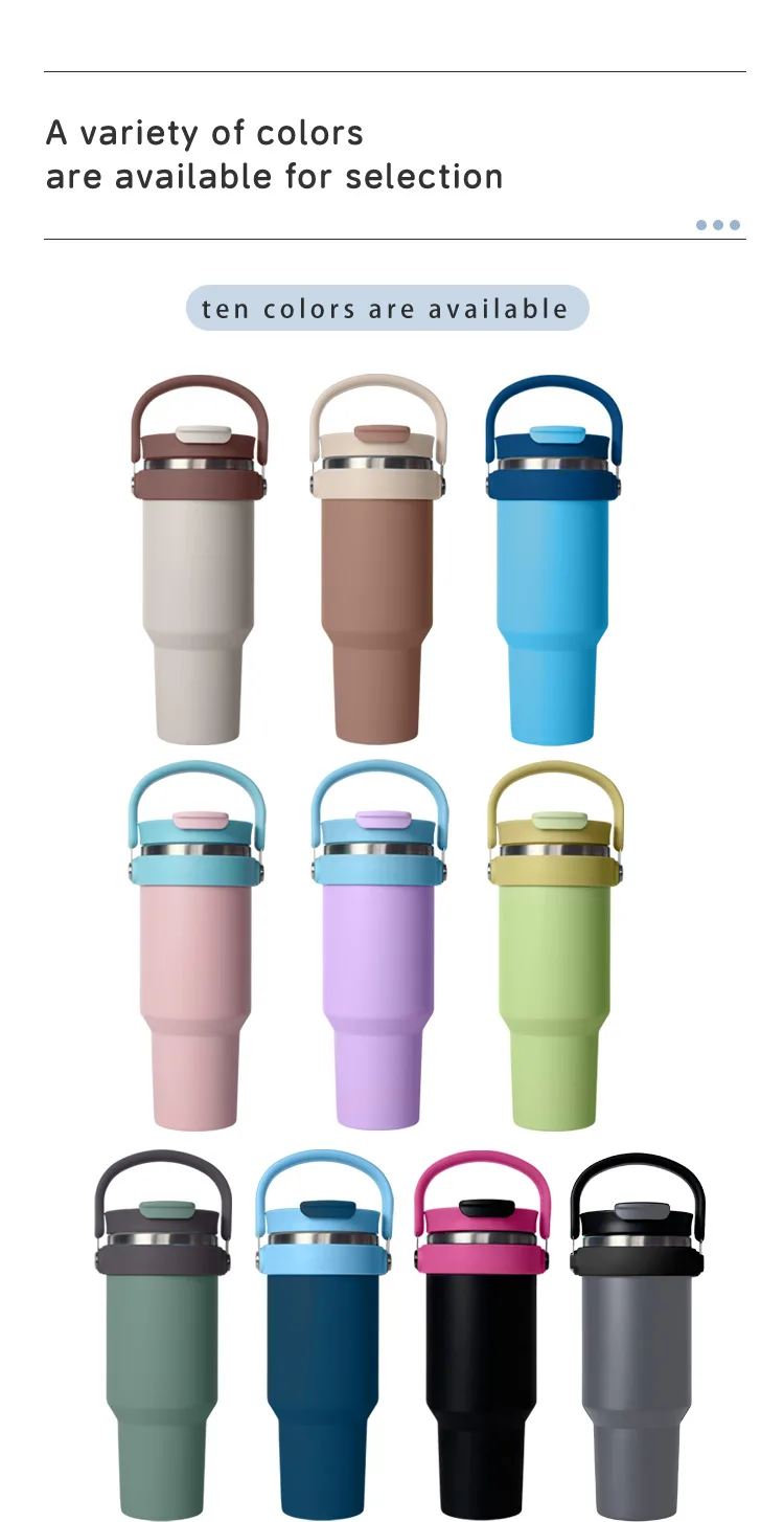 DT4019-40oz leakproof vacuum tumbler with top handle