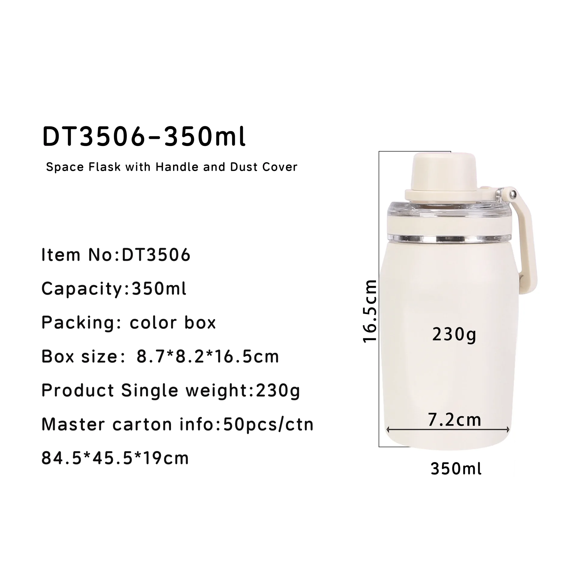 DT3506 DT6503 DT9502- Space Flask with Handle and Dust Cover