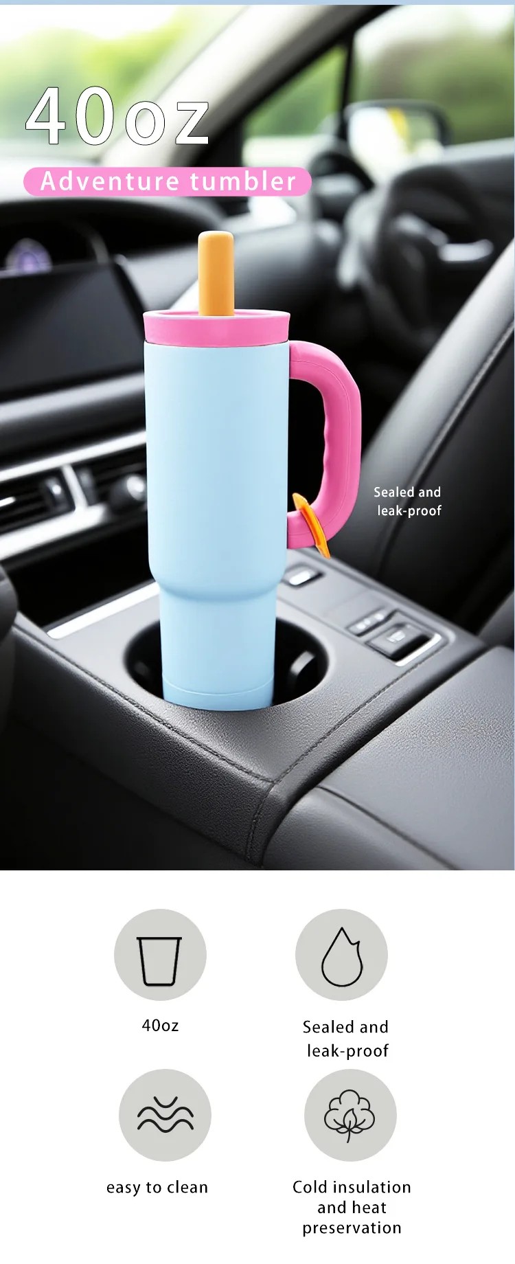 DT4009--400z handle tumbler