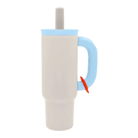DT4009-40oz Stainless Steel Handle Tumbler with Straw