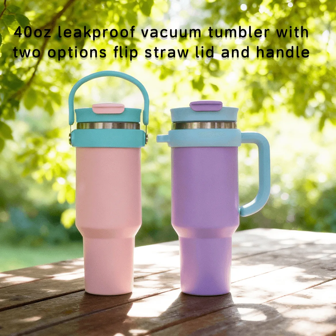 DT4019-40oz leakproof vacuum tumbler with top handle