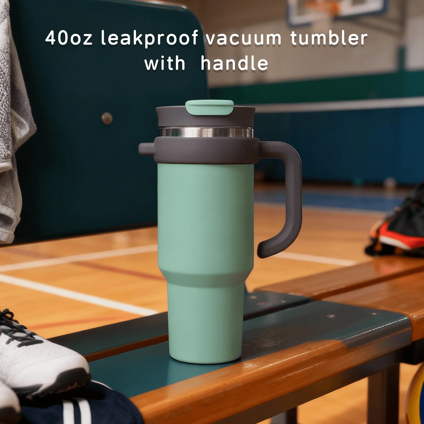 DT4019-40oz leakproof vacuum tumbler with top handle