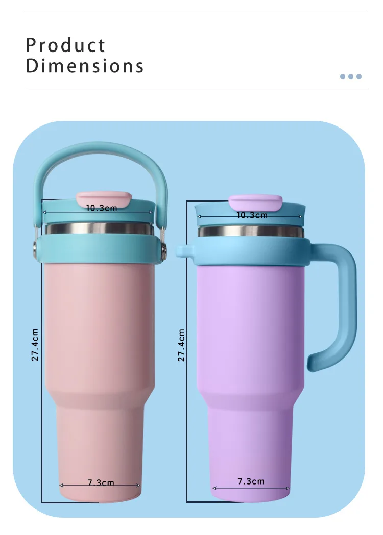 DT4019-40oz leakproof vacuum tumbler with top handle
