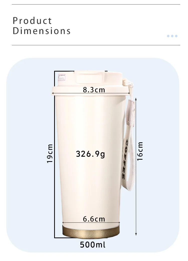 DT5008-500ml Double-drinking handle cup