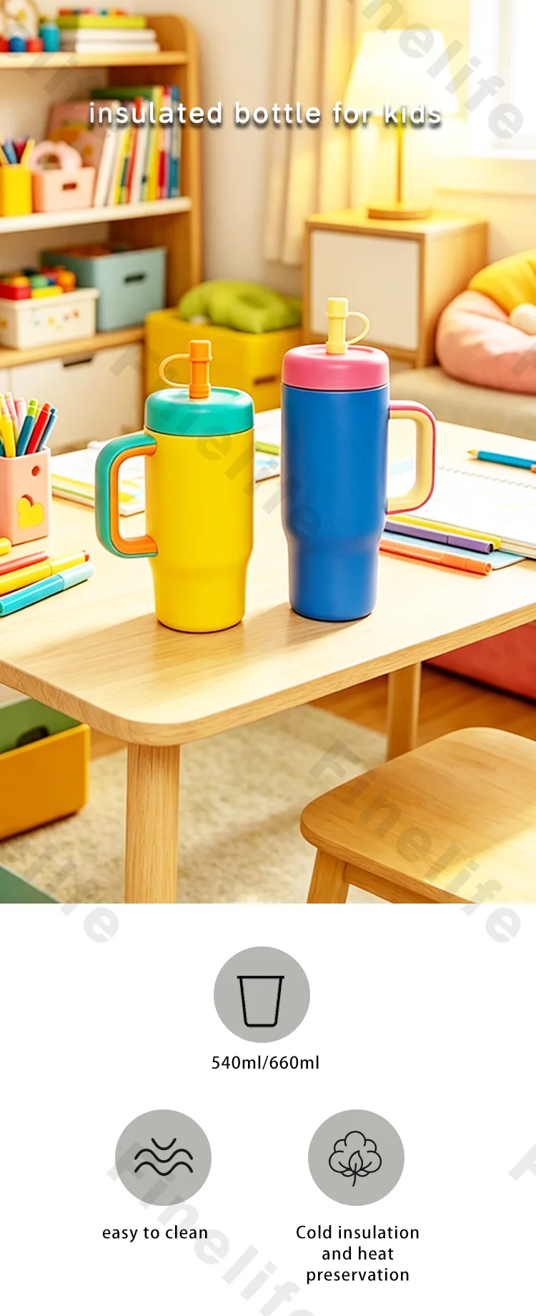 DT1810 DT2210- Kids Insulated Water Bottle